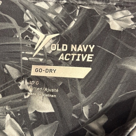 Old Navy Leaf Print Gray Leggings Size L - Picture 3 of 3